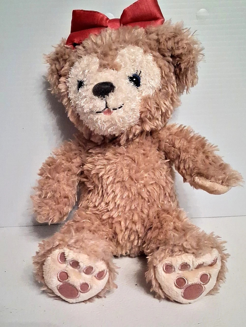 Disney Shelly May Plush Teddy Bear with Red Bow
